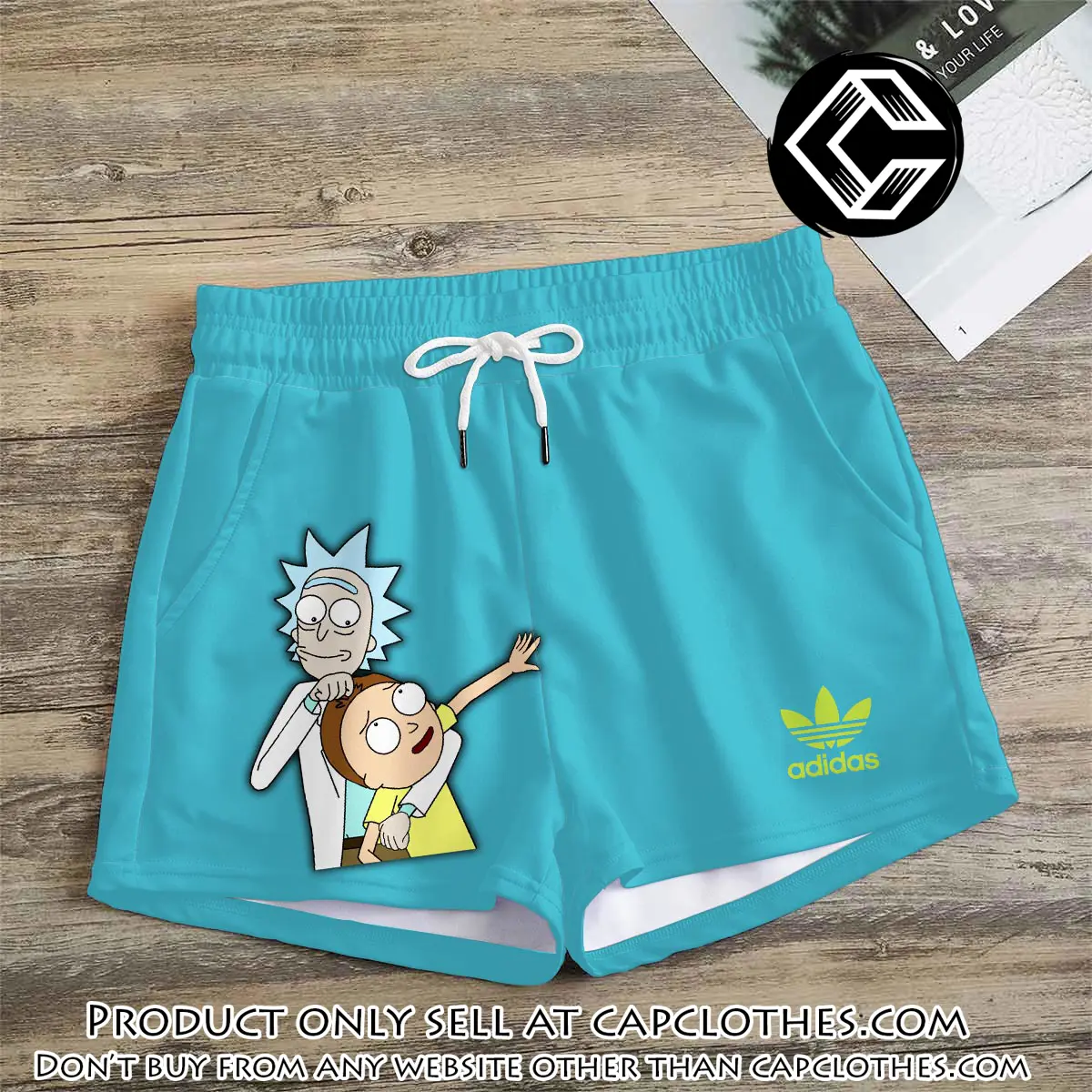 Premium rick and morty in adidas women shorts lady beach shorts wms1084 cc1931601
